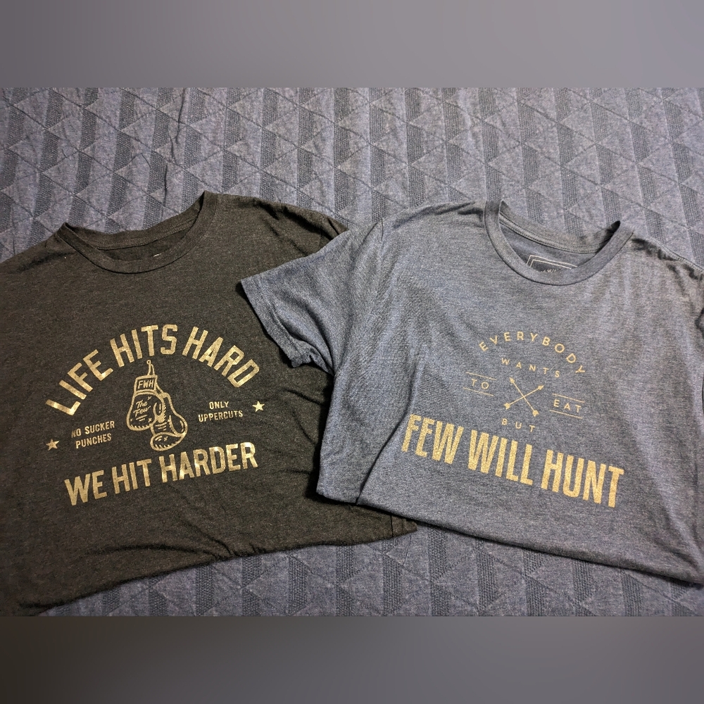 Two, medium, few will hunt shirts for$40